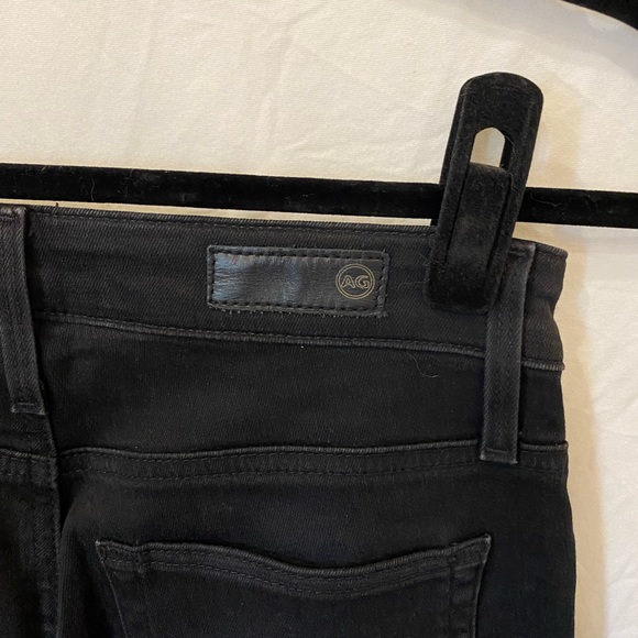 AG Adriano Goldschmied Black Farrah Ankle High Rise Skinny Distressed Fray Hem - Picture 9 of 9